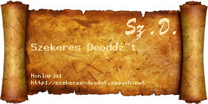Szekeres Deodát névjegykártya